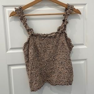 A&F cheetah print crop top